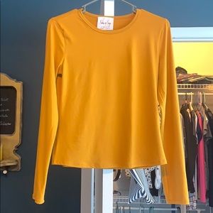 Bright mustard long sleeve top
